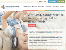 Tablet Screenshot of nextgenpediatrics.com